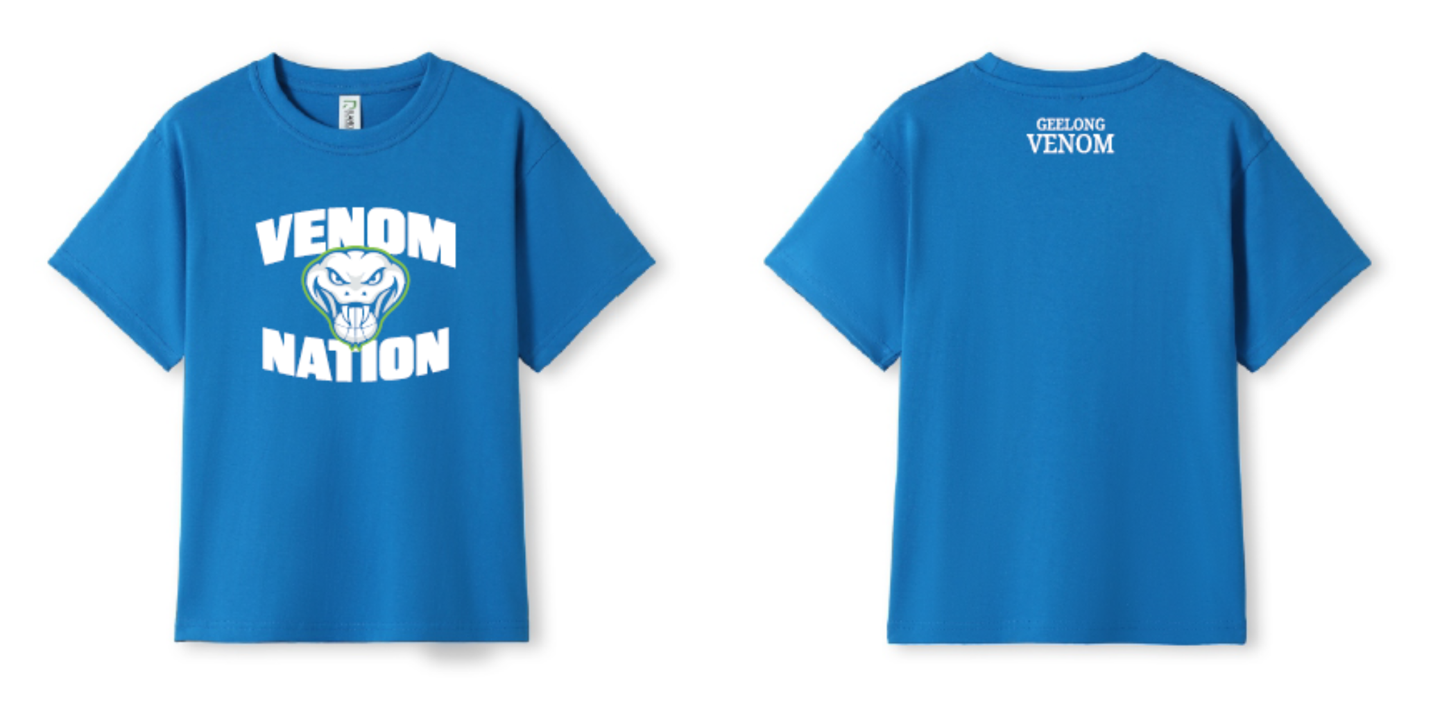Blue Strike Zone Tee — Blue front and back